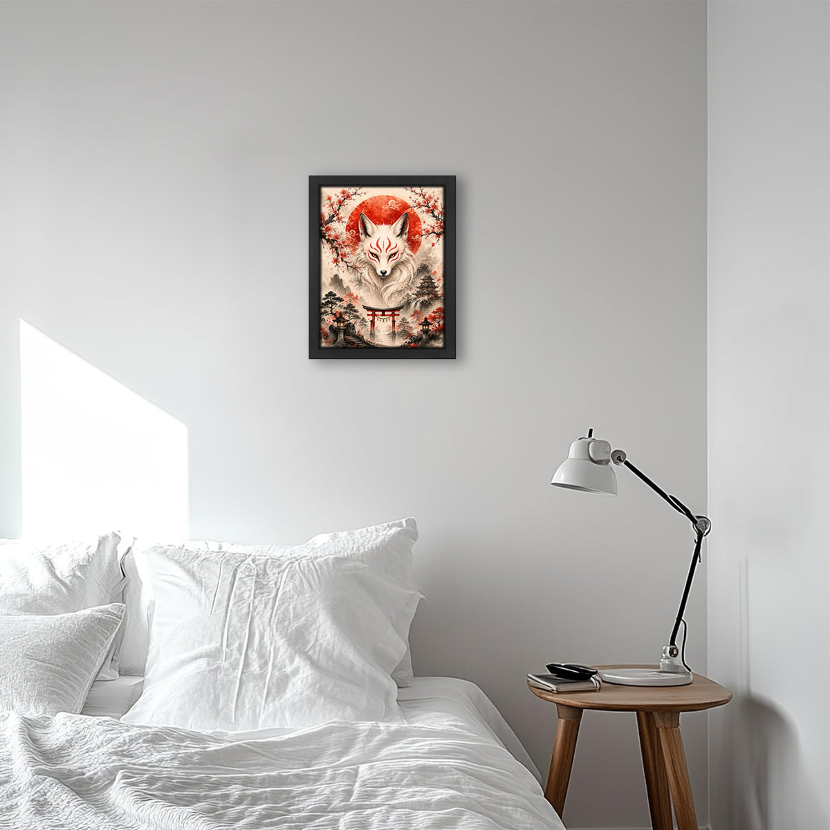 Japanese Fox Decor Wall Art (Wall Art Framed 48 / 10"L x 8"W)