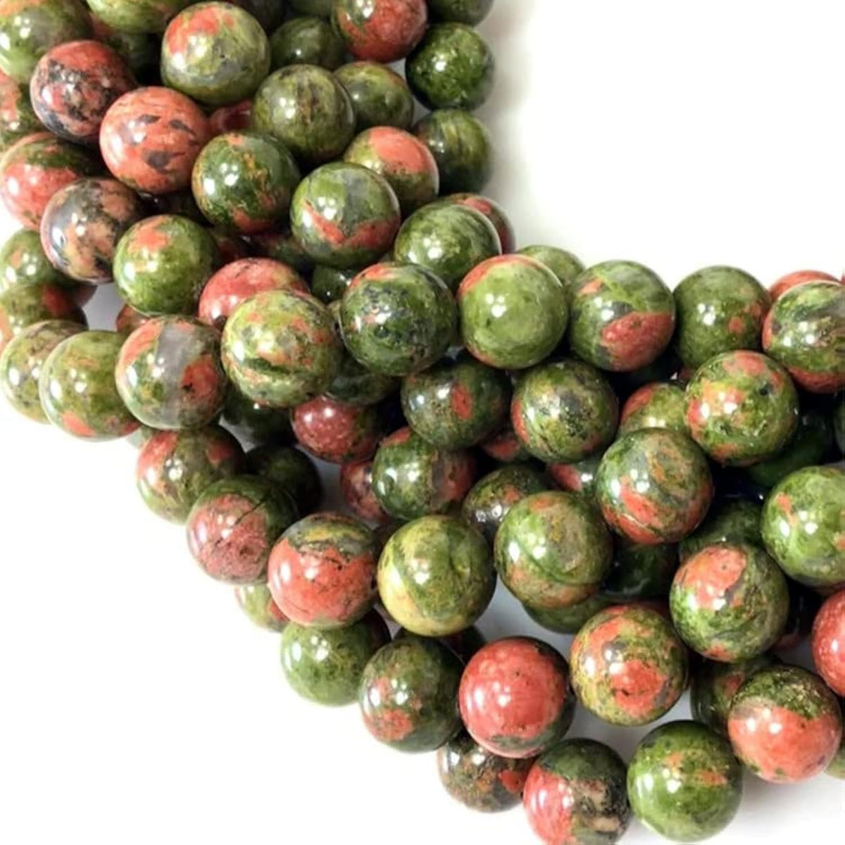 116 Pcs Unakite Beads for Jewelry Making 6 MM Colorful Unakite Gemstones Loose Stone Beads (Unakite / 6MM, 116-120pcs)