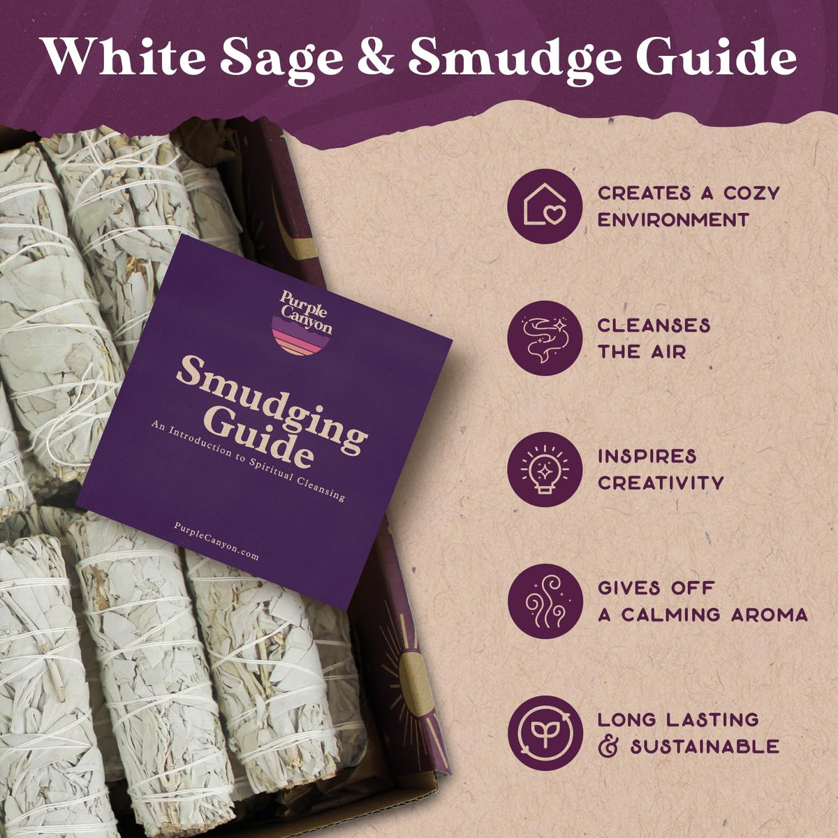 Gift Box of White Sage Smudge Sticks (36 Pack)