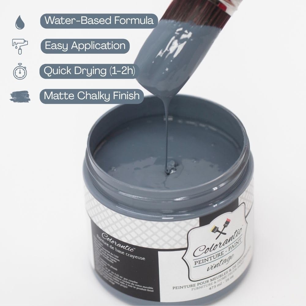DOLPHIN Chalk Paint Based for Furniture DIY (Dolphin / 8 Fl Oz (Pack of 1))