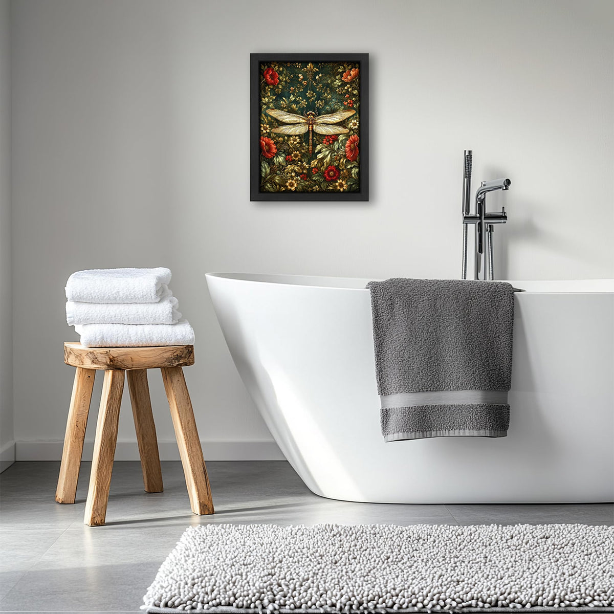 Dragonfly Decor Wall Art (Wall Art Framed 05 / 16"L x 12"W)