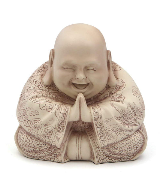 Happy Buddha Statue (Cream)