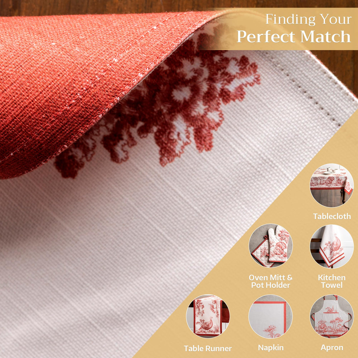 Placemats Set of 4 Reusable 100% Cotton (101 - Holy Jouy - Brown / 13" X 19" (Pack of 4))