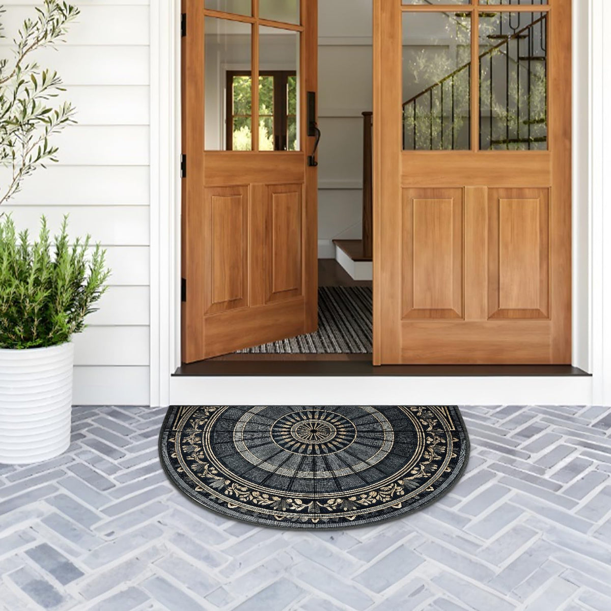 Semicircular Entrance Door Mat 24" x 36" (#31 / 2' x 3' (Semicircular))