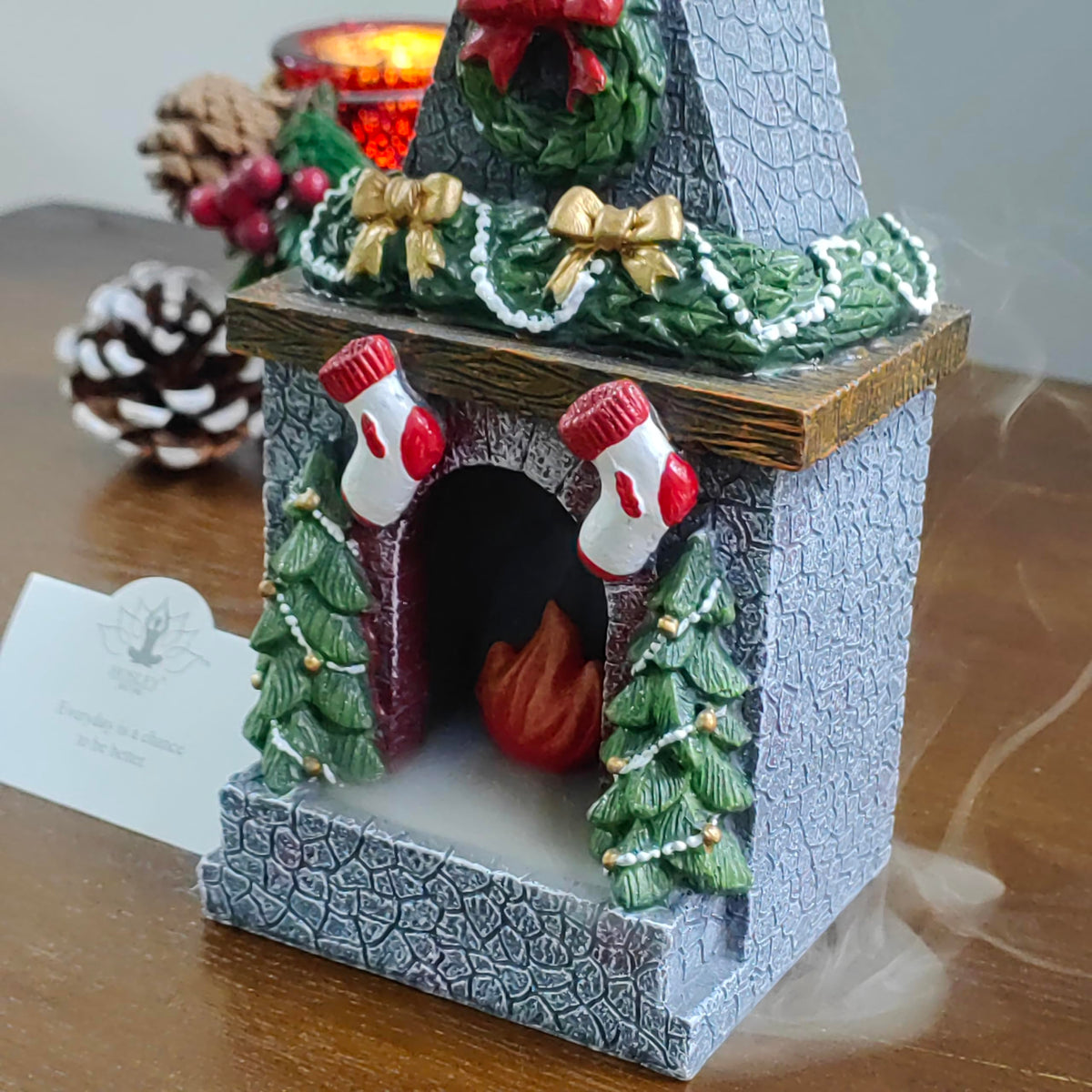 Christmas Fireplace Backflow Incense Burner (Fireplace)