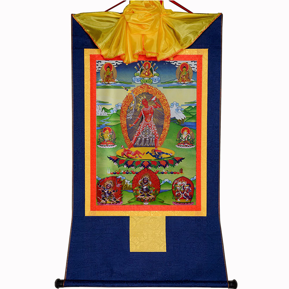 Naro Khachoma Naro Khechari Dakini Vajrayogini Thangka Tibetan Thangka Art (Naro Khachoma / 13.8"L x 11"W)
