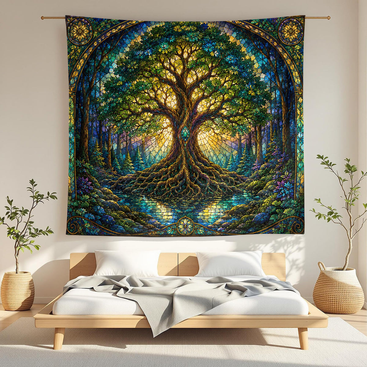 Tree of Life Tapestry 60x50 (Jewel Tree Glow)