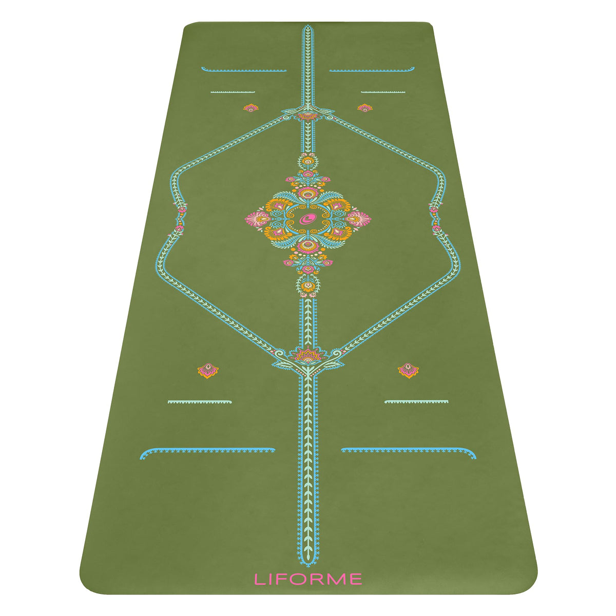 Printed Yoga Mat (Mindful Garden - Olive/Floral)