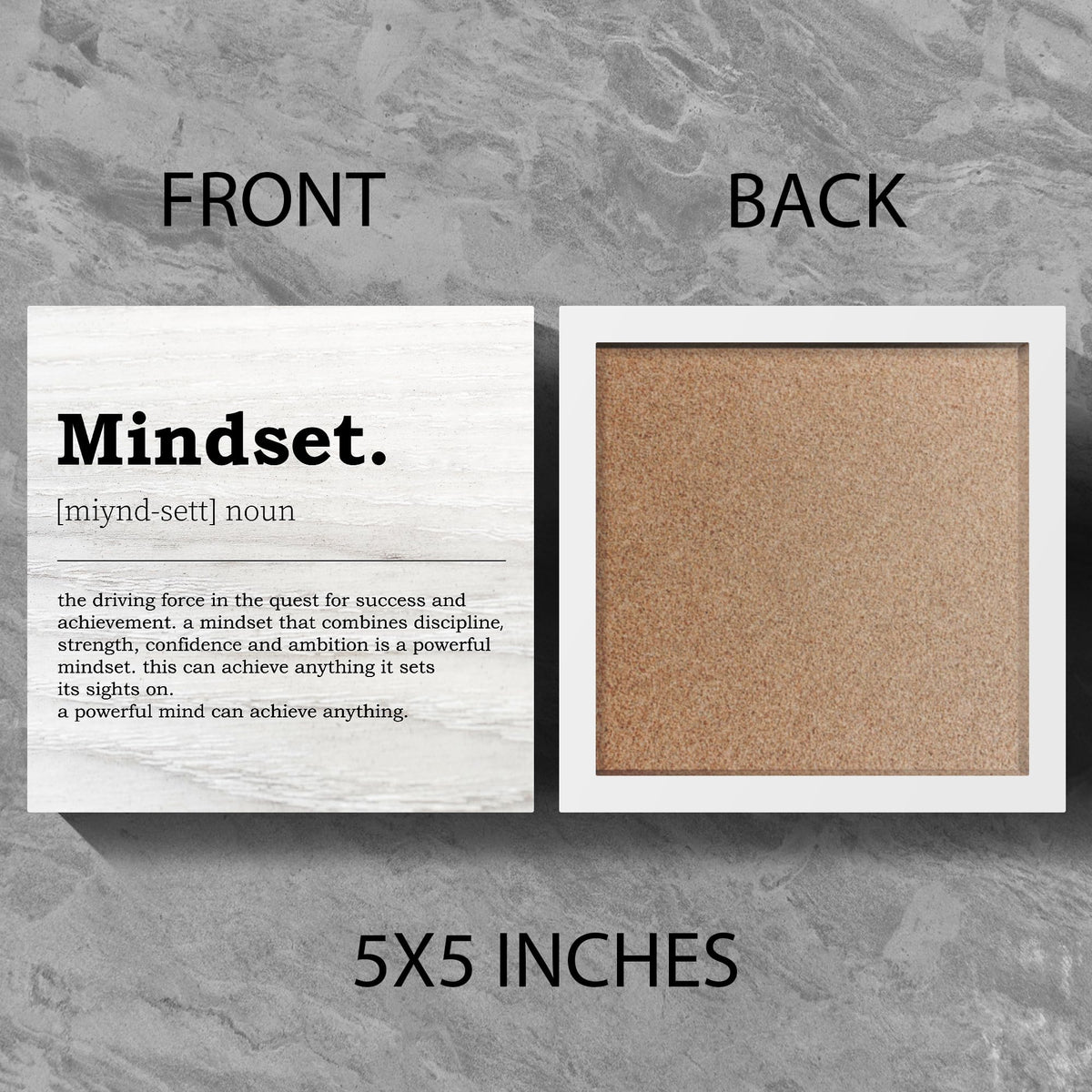 Mindset Definition Decor for Office (Coral)