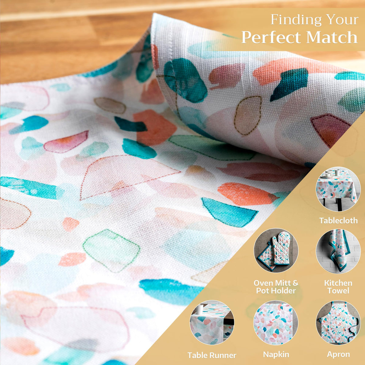 Placemats Set of 4 Reusable 100% Cotton (112 - Summer Picnic / 13" X 19" (Pack of 4))