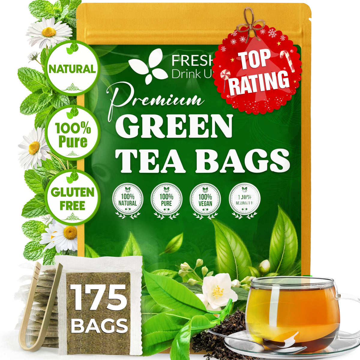 Premium Green Tea Bag (175 Tea Bags)
