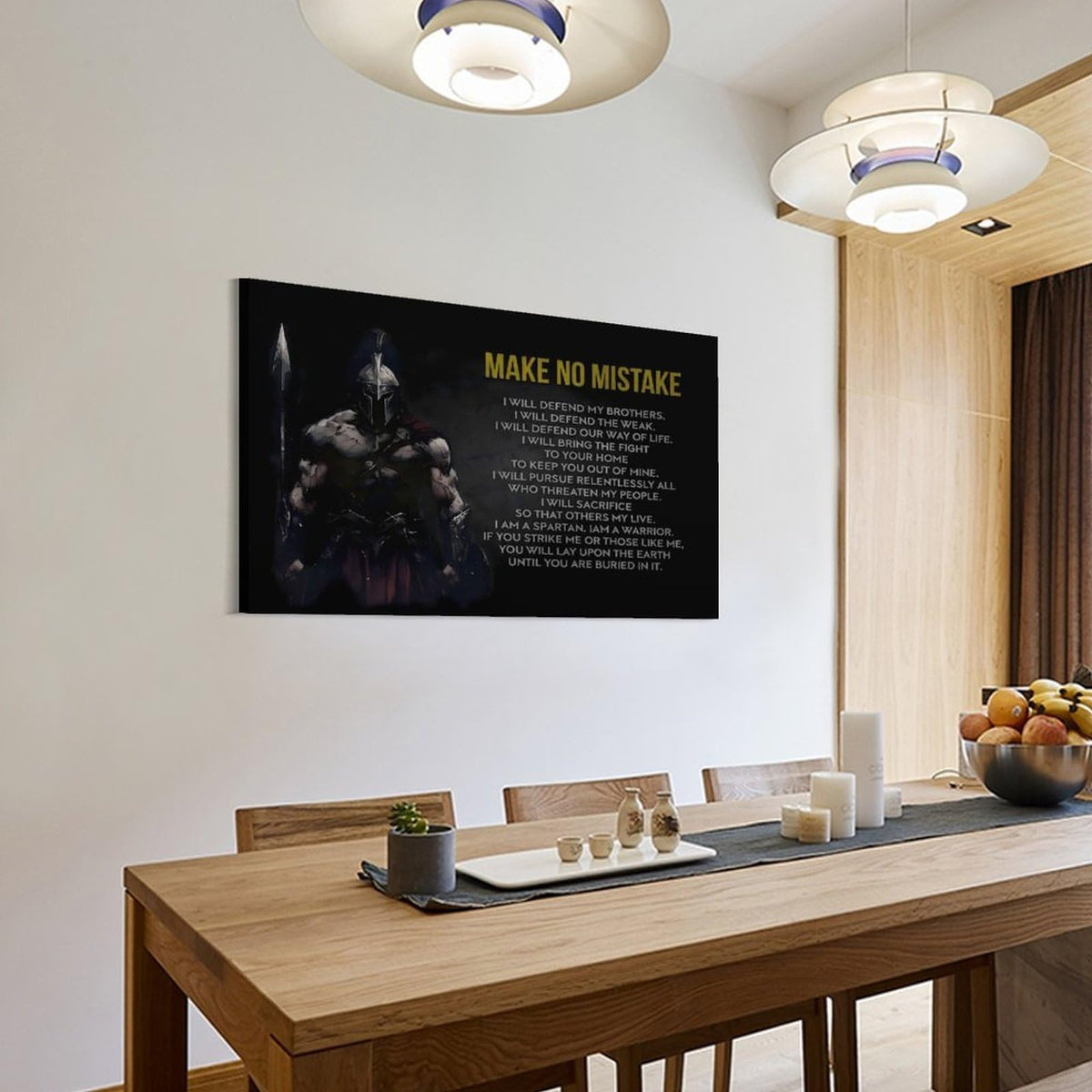 Spartan Warrior Quote Motivational Poster Canvas Printing Wall Art Prints Wall Decor Posters Dark Minimalist Stoic Gym Office Living Room Bedroom Man Cave Decor 12x18inch (style-1 / 18"L x 12"W)
