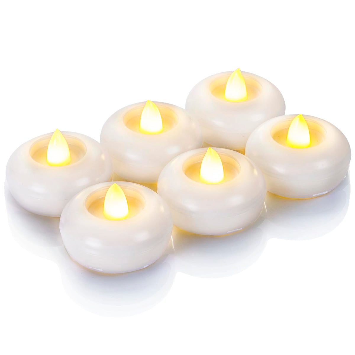 2" Flameless LED Floating Candles (Warm White (6 Pack))