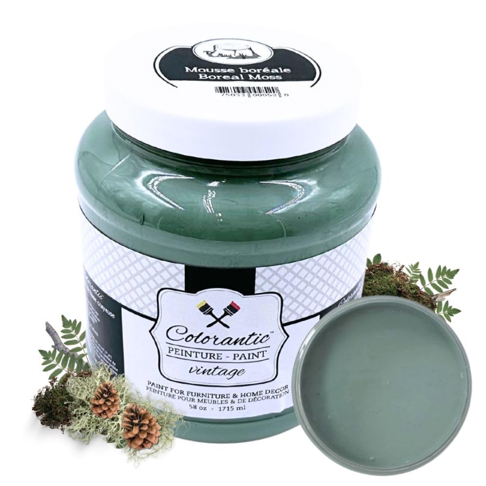 BOREAL MOSS Chalk Paint for Furniture DIY (Boreal Moss / 58 Fl Oz (Pack of 1))