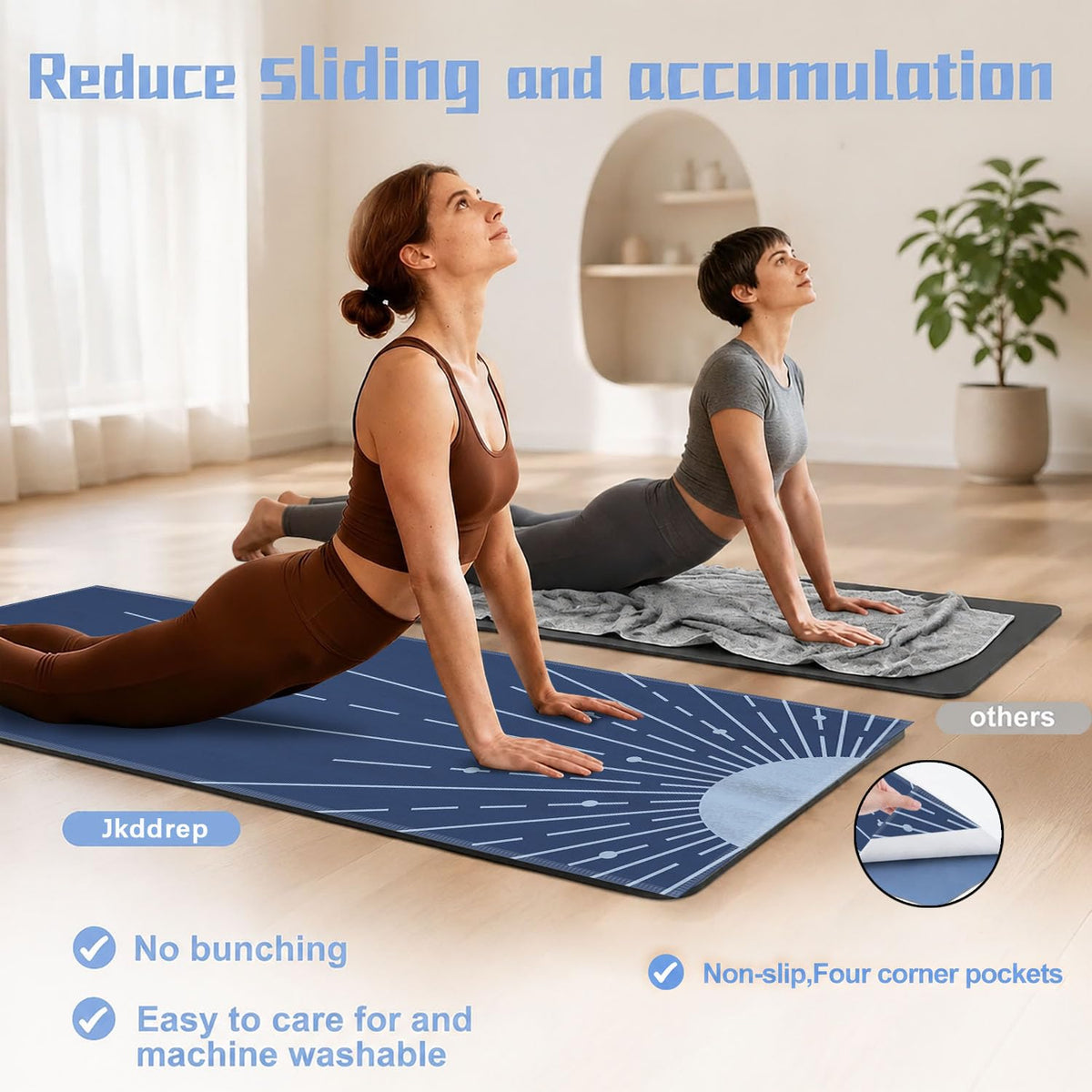 Yoga Mat Towel (Boho Sun-02 / Small)