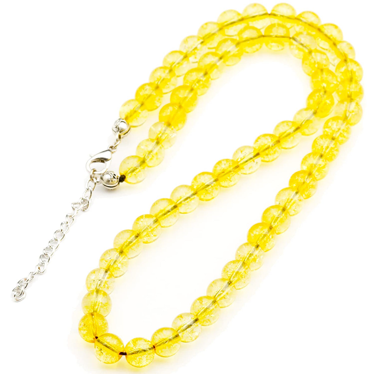 Natural Citrine Beaded Choker Necklace (Citrine / 38 Inches)
