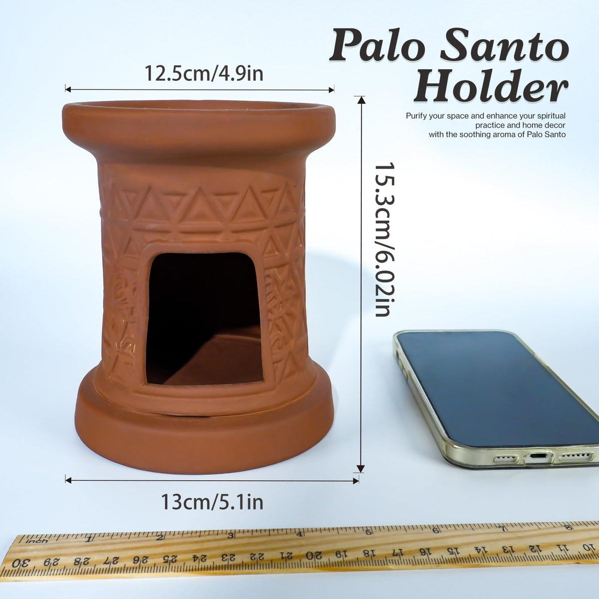 2 in 1 Palo Santo Holder & Sage Burner (Terracotta)