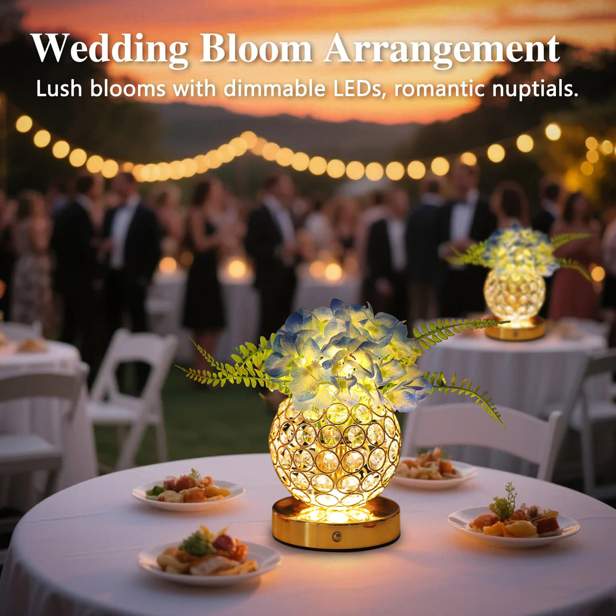 Blue Artificial Hydrangea Flower Lamp (HYDRANGEA AR-B)