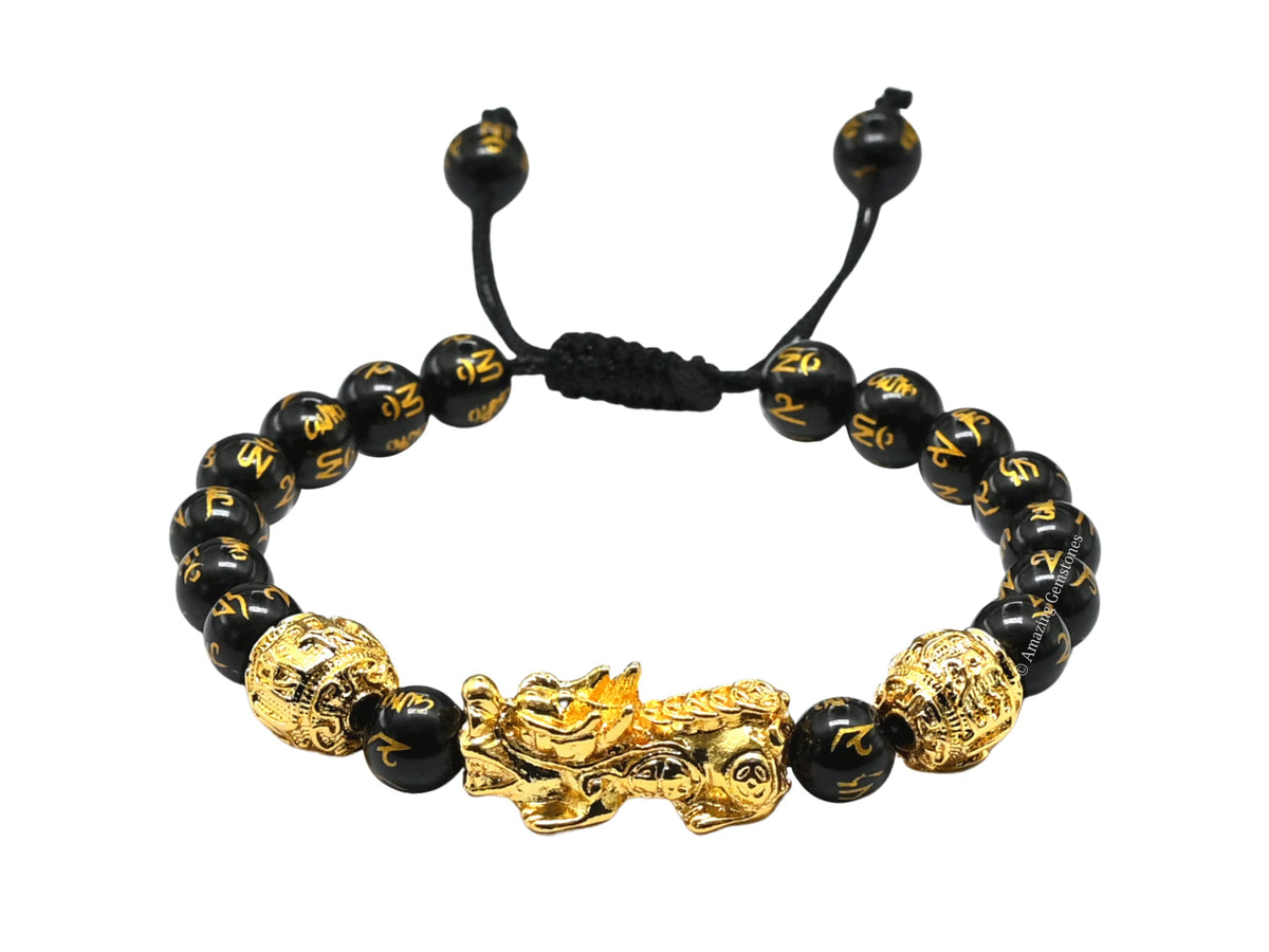 Black Obsidian Pixiu Bracelet for Women Men's Gifts (Black Obsidian Pixiu)
