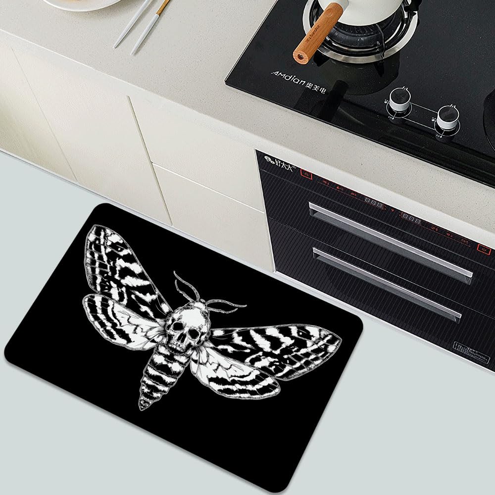 Bath Mat Bathroom Rug (-Death's-head Moth- / 1'8" x 2'8" (Rectangular))