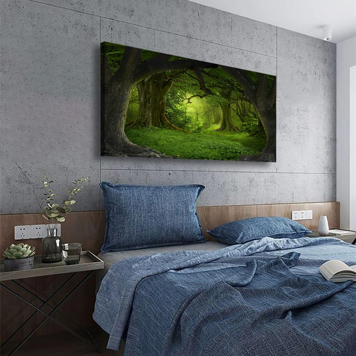Enchanted Forest Archway Canvas Wall Art (40"L x 20"W / Magical green forest)