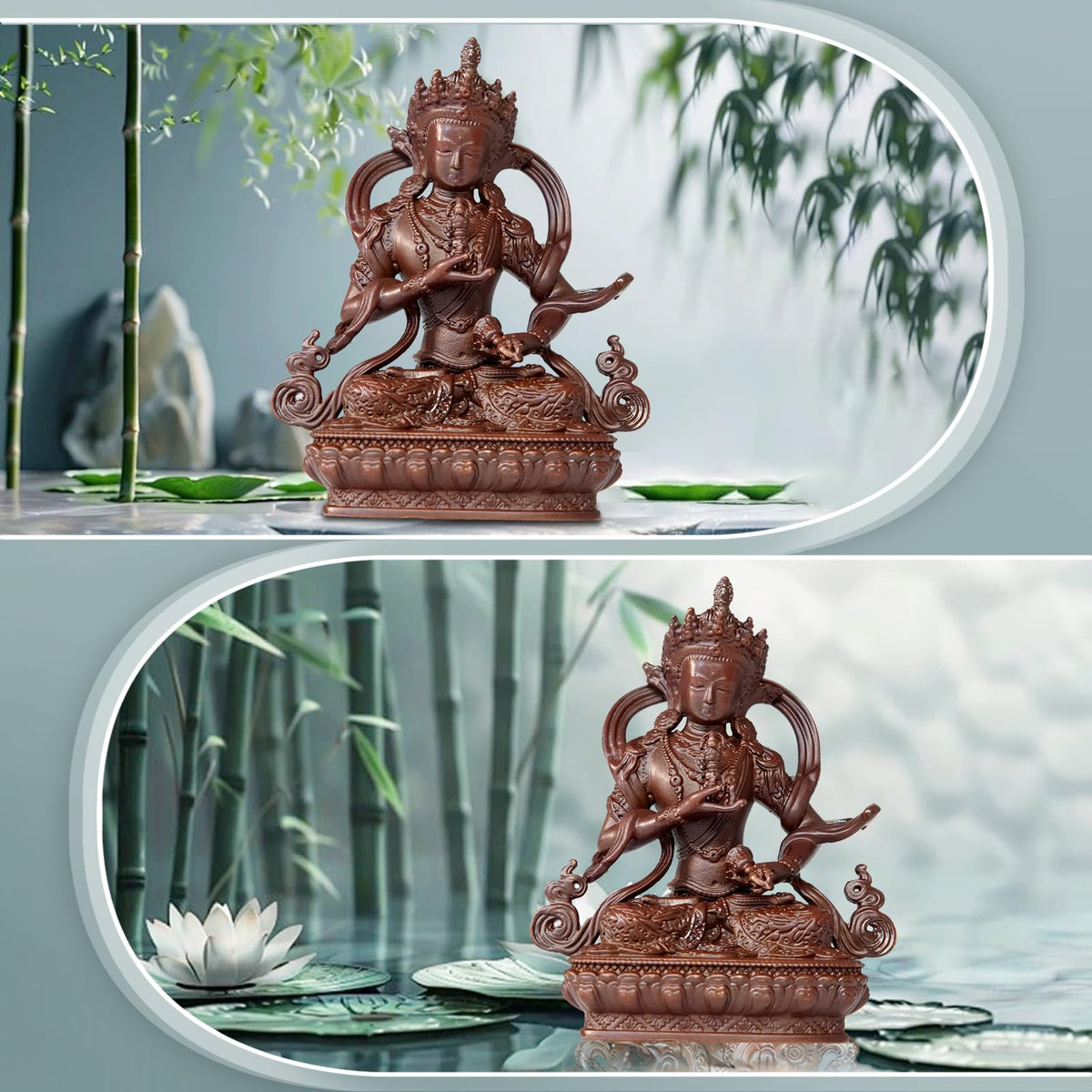 Vajrasattva Buddha Statue Pure Copper Handmade Zen Decor Figurine (Vajrasattva)
