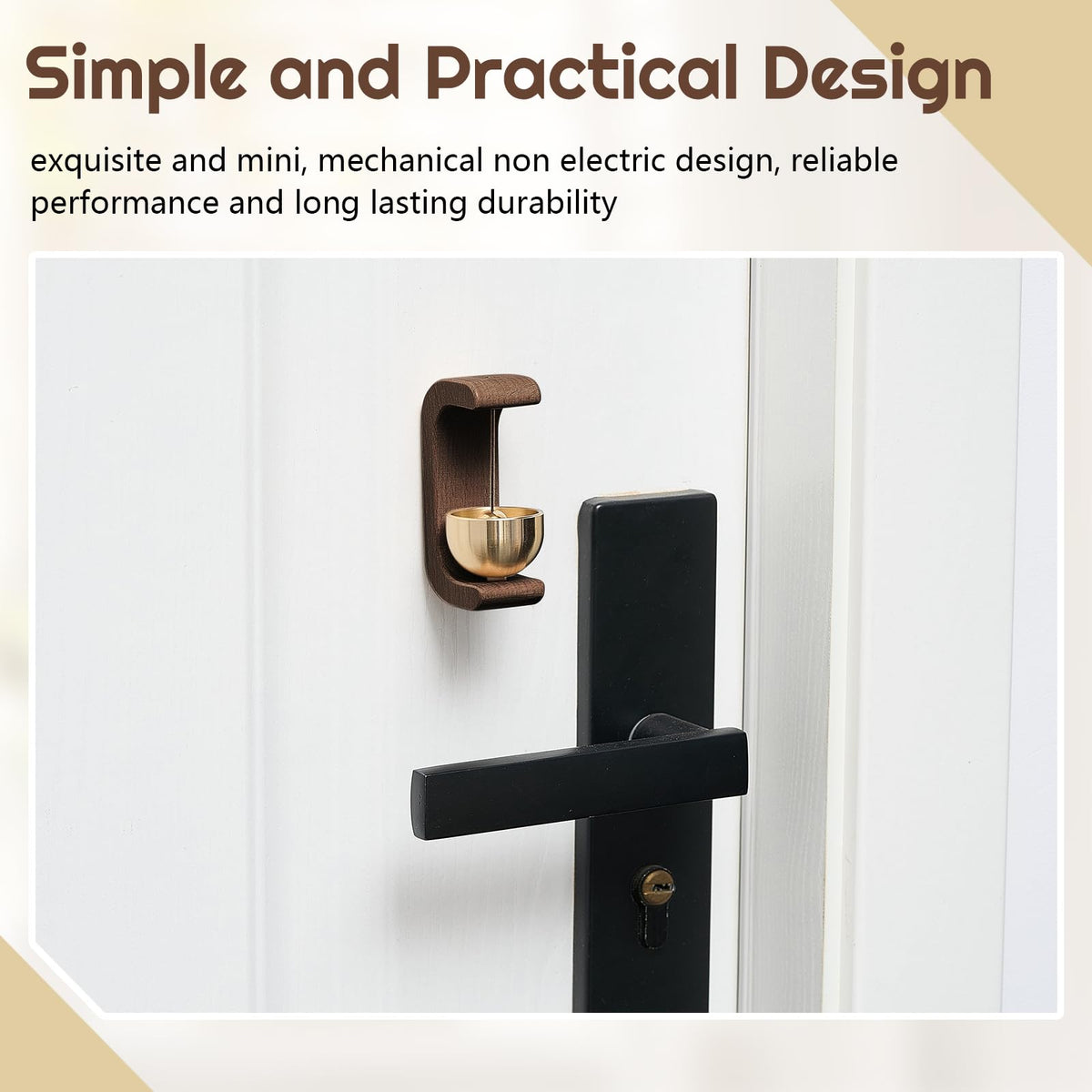8 Pcs Magnetic Wooden Doorbell Chime (Black Walnut)