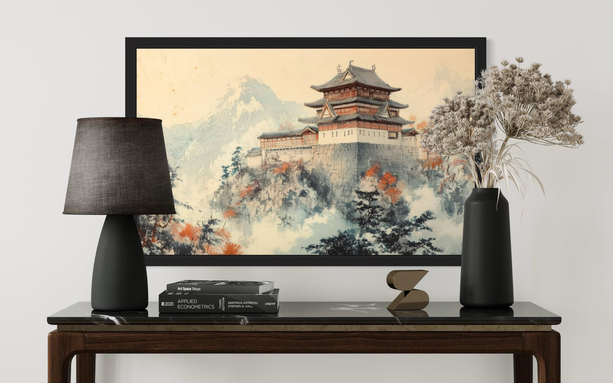 Japanese Castle Unframed Wall Art Print Poster (Japanese Castle / 24"L x 18"W)