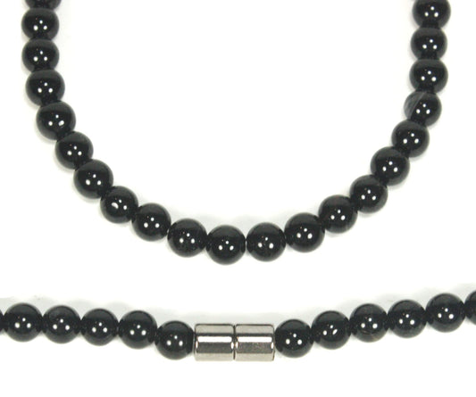 Handmade Black Onyx Crystal Mens Necklace