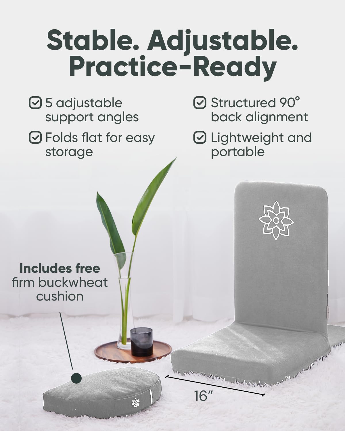 Folding Pro Meditation Chair (Slate Grey)