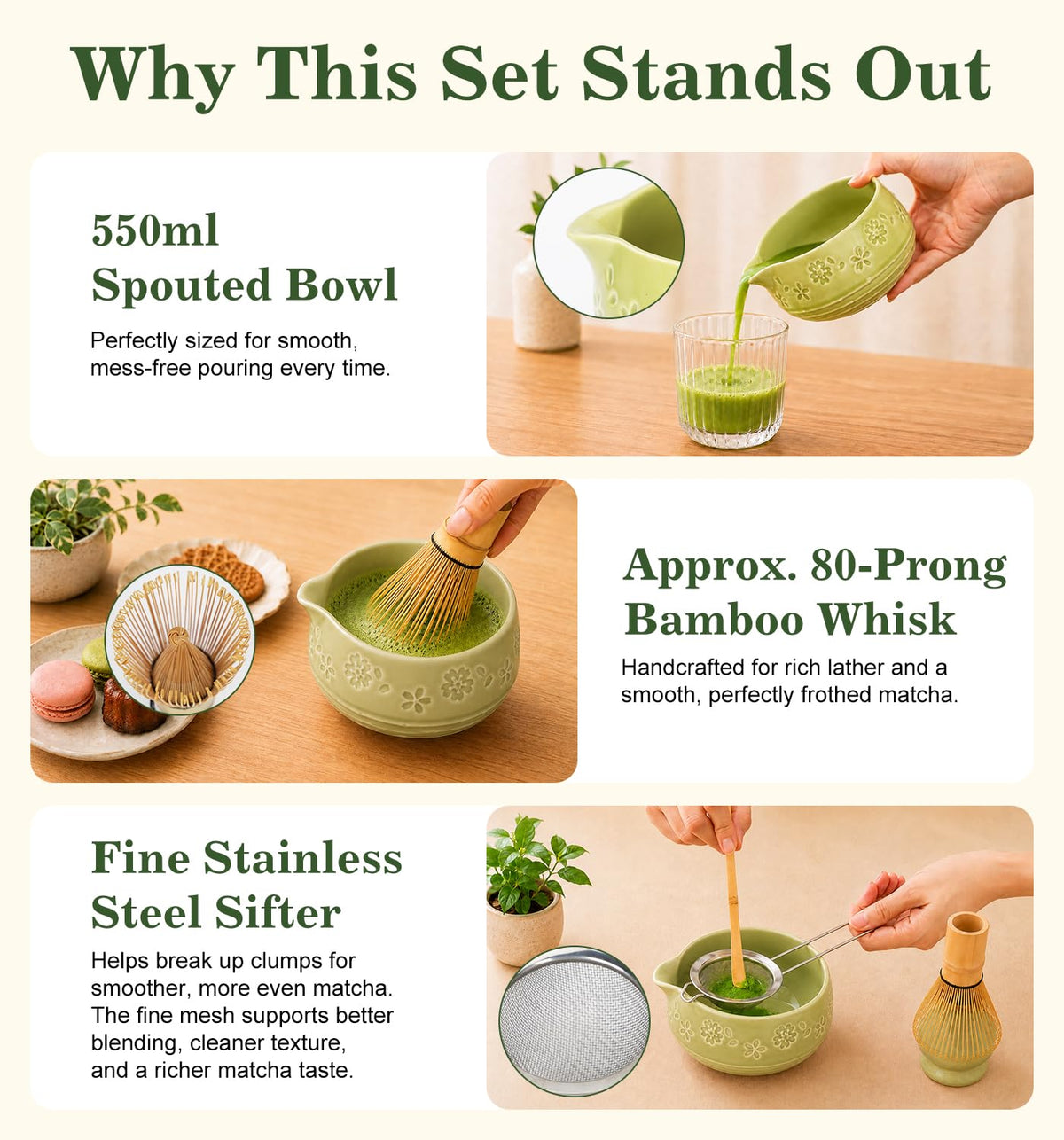 Matcha Whisk Set (Matcha Green)
