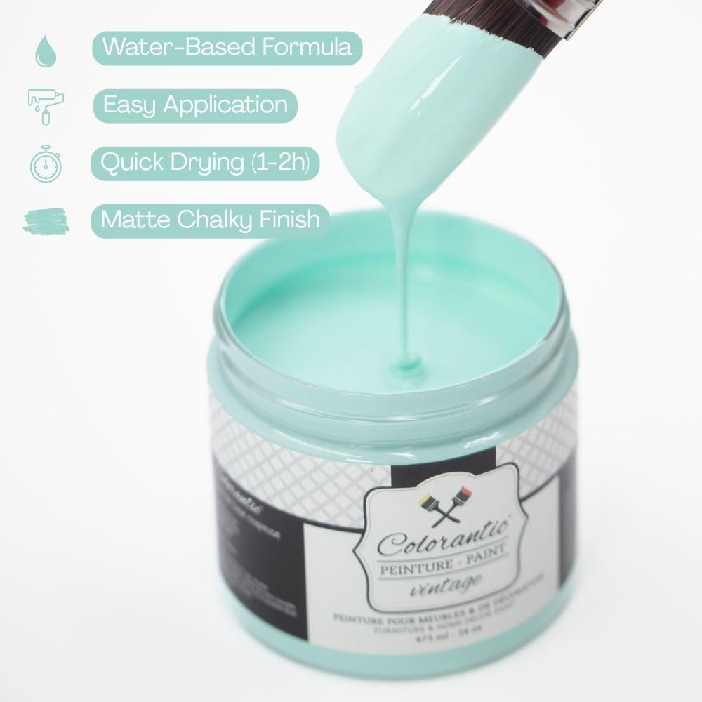 CARIBBEAN SEA Furniture Chalk Paint for DIY (Caribbean Sea / 8 Fl Oz (Pack of 1))