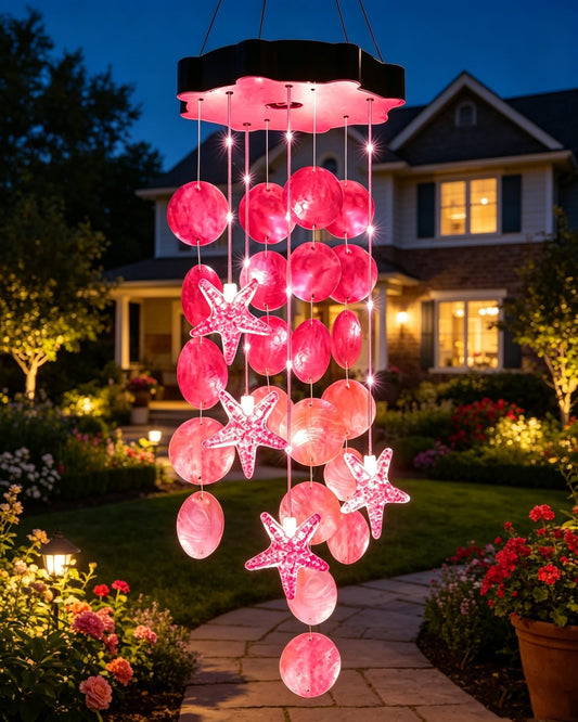 Solar Wind Chimes for Outside (Pink)