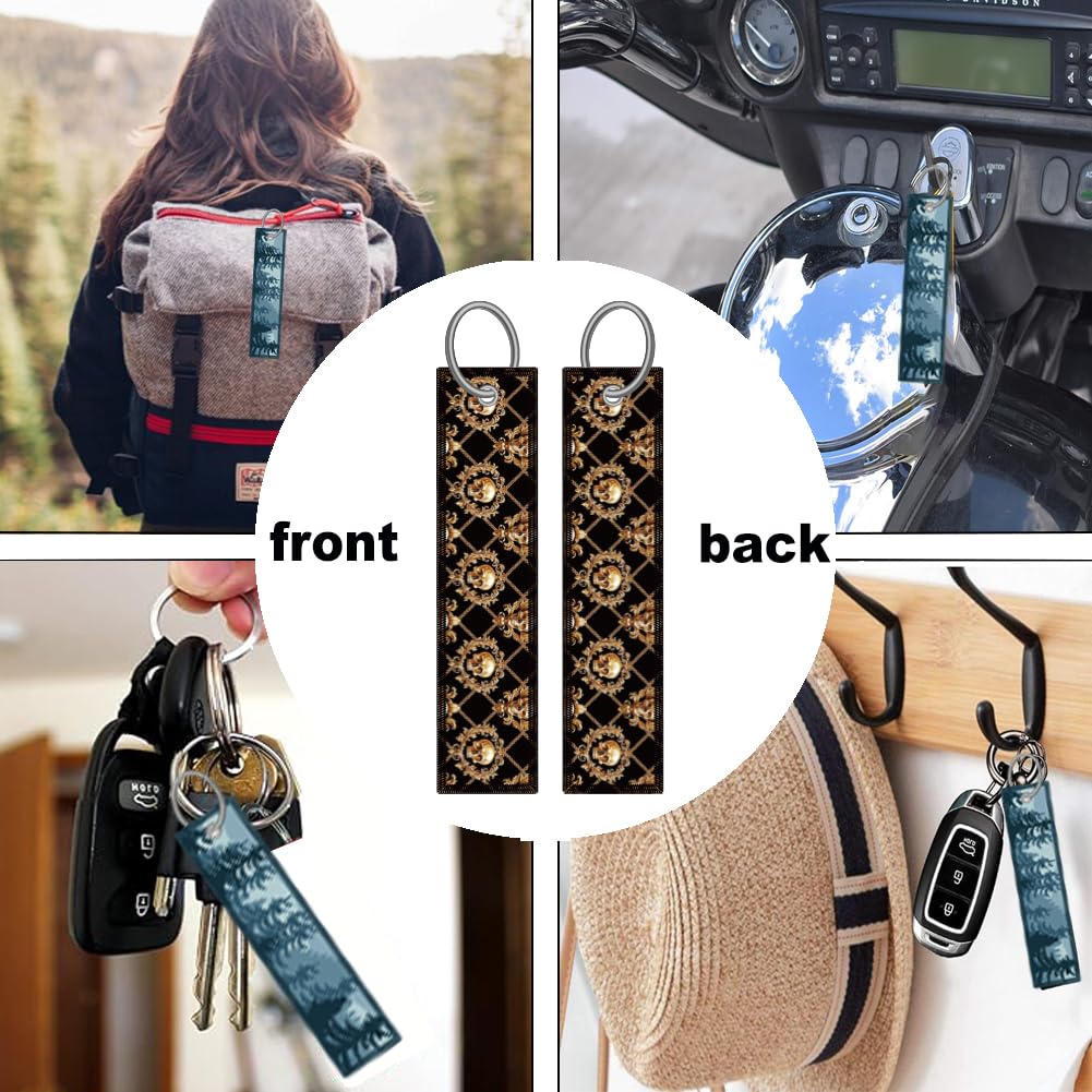 Gold Skull Baroque License Plate Frame for Women 2Pc Car Tag (for Gold Skull / 2 pack)
