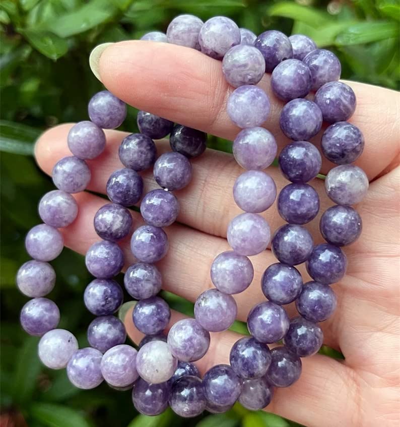 116 Pcs Lepidolite Beads for Jewelry Making 6 MM Purple Lepidolite Gemstones Loose Stone Beads (Lepidolite / 6MM, 116-120pcs)