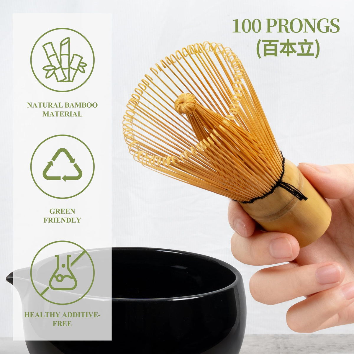 Matcha Whisk Set Black (Black)