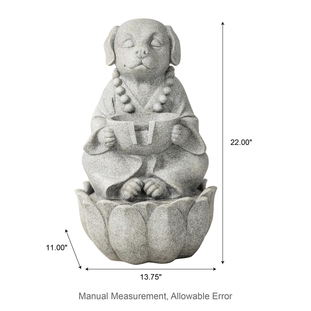 Water Fountain Outdoor (Concrete Dog / 22"H)