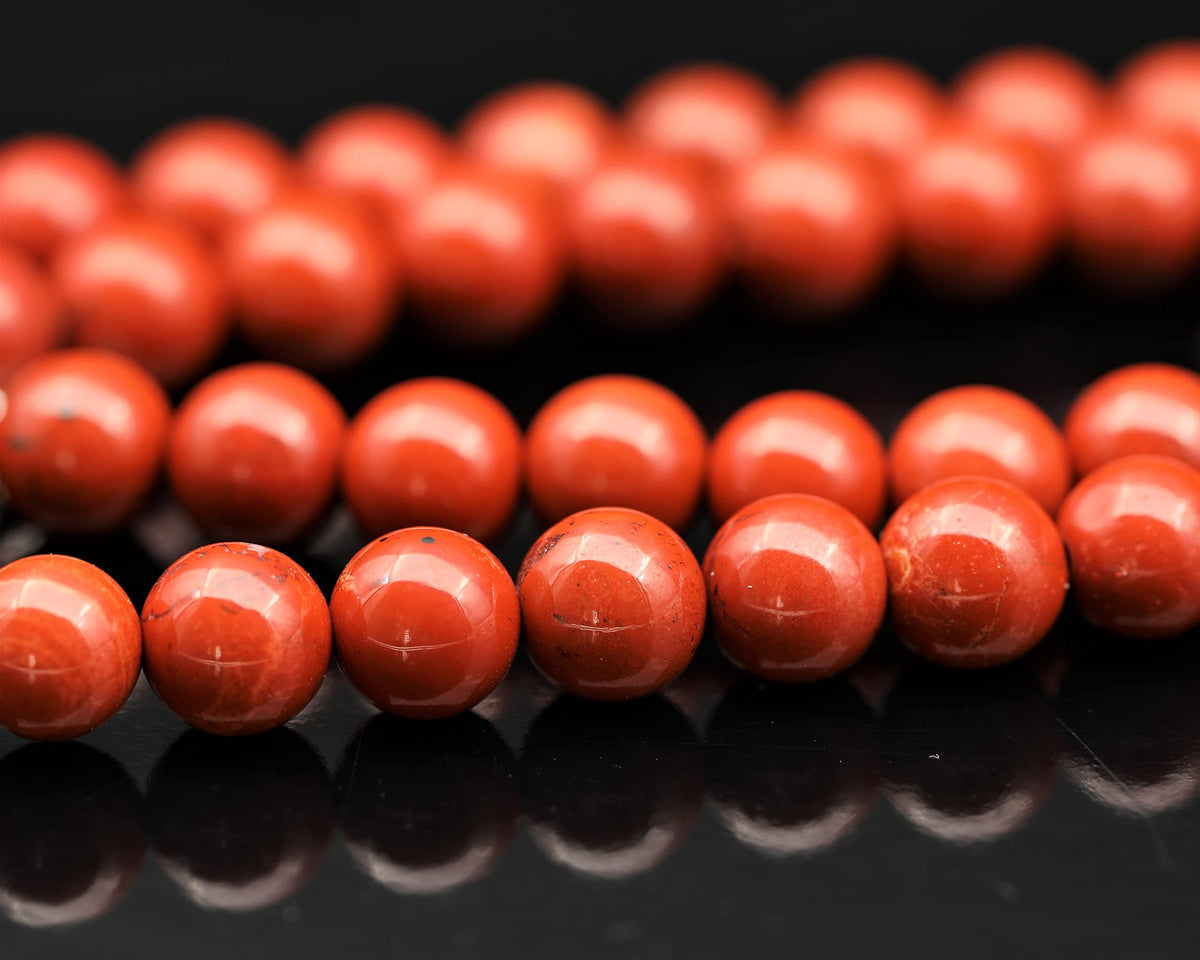 Natural Red Jasper Beaded Choker Necklace (Red Jasper / 28 Inches)