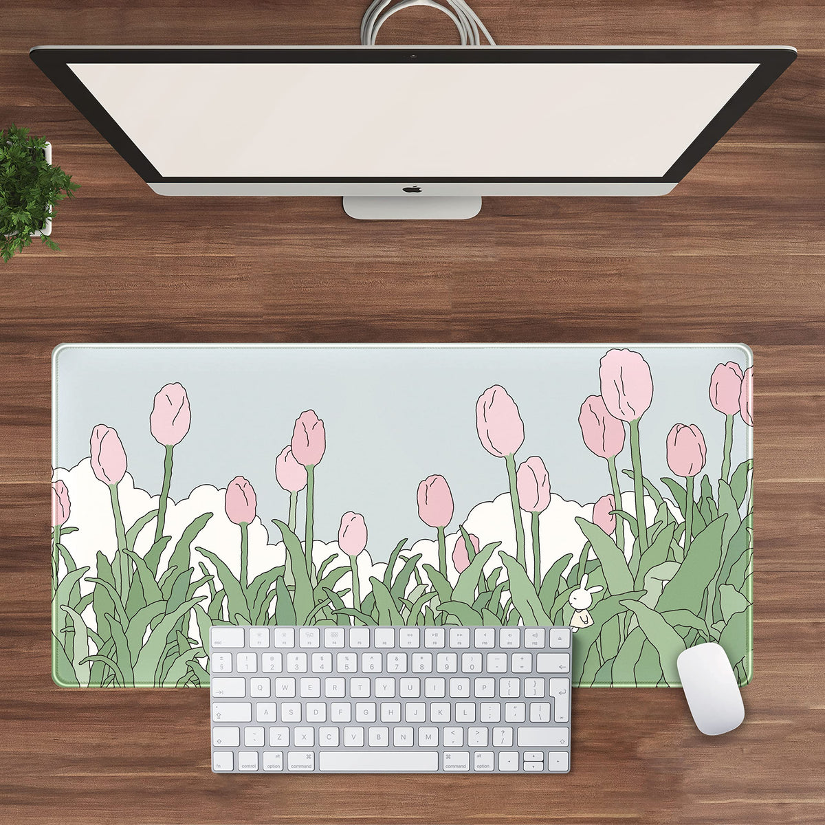 WatercolorTulip Flower Mouse Pads (A Pink Tulip)