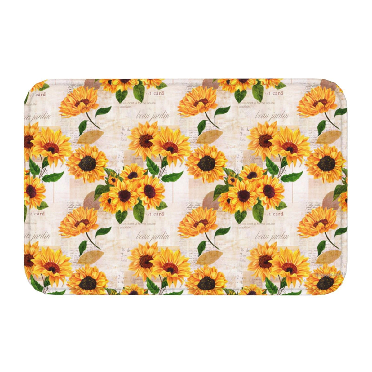 Sunflowers Bath Mat Non (1'4" x 1'11" (Rectangular) / Sunflowers)