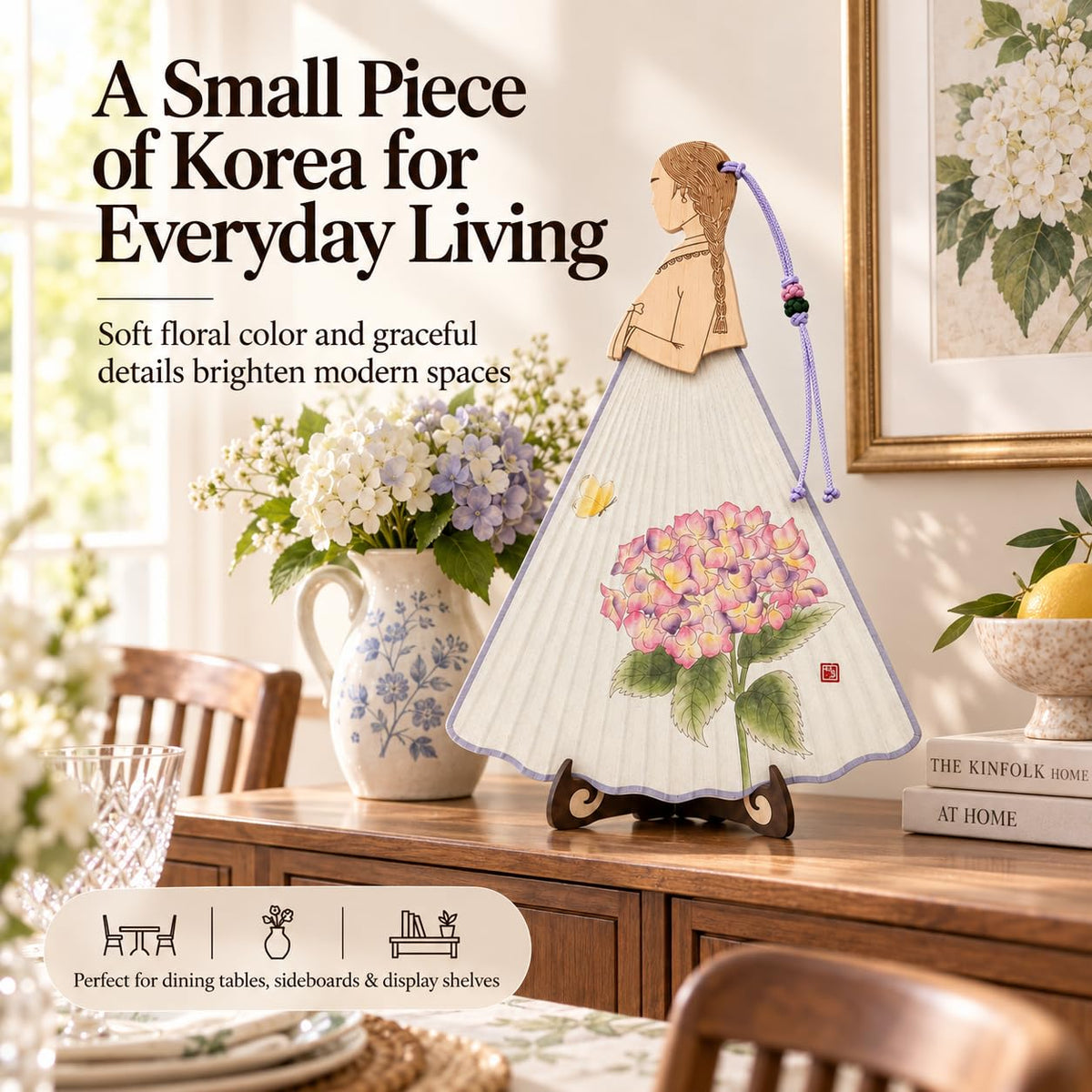 Korean Shelf Decor (Hydrangea Bloom)