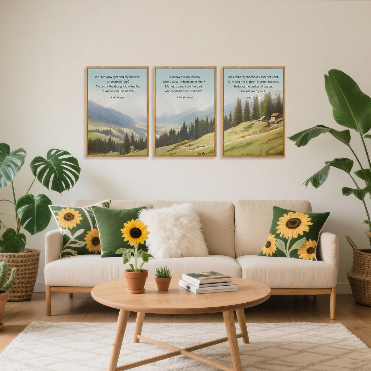 Spiritual Scripture Framed Canvas Wall Art (Scripture A)