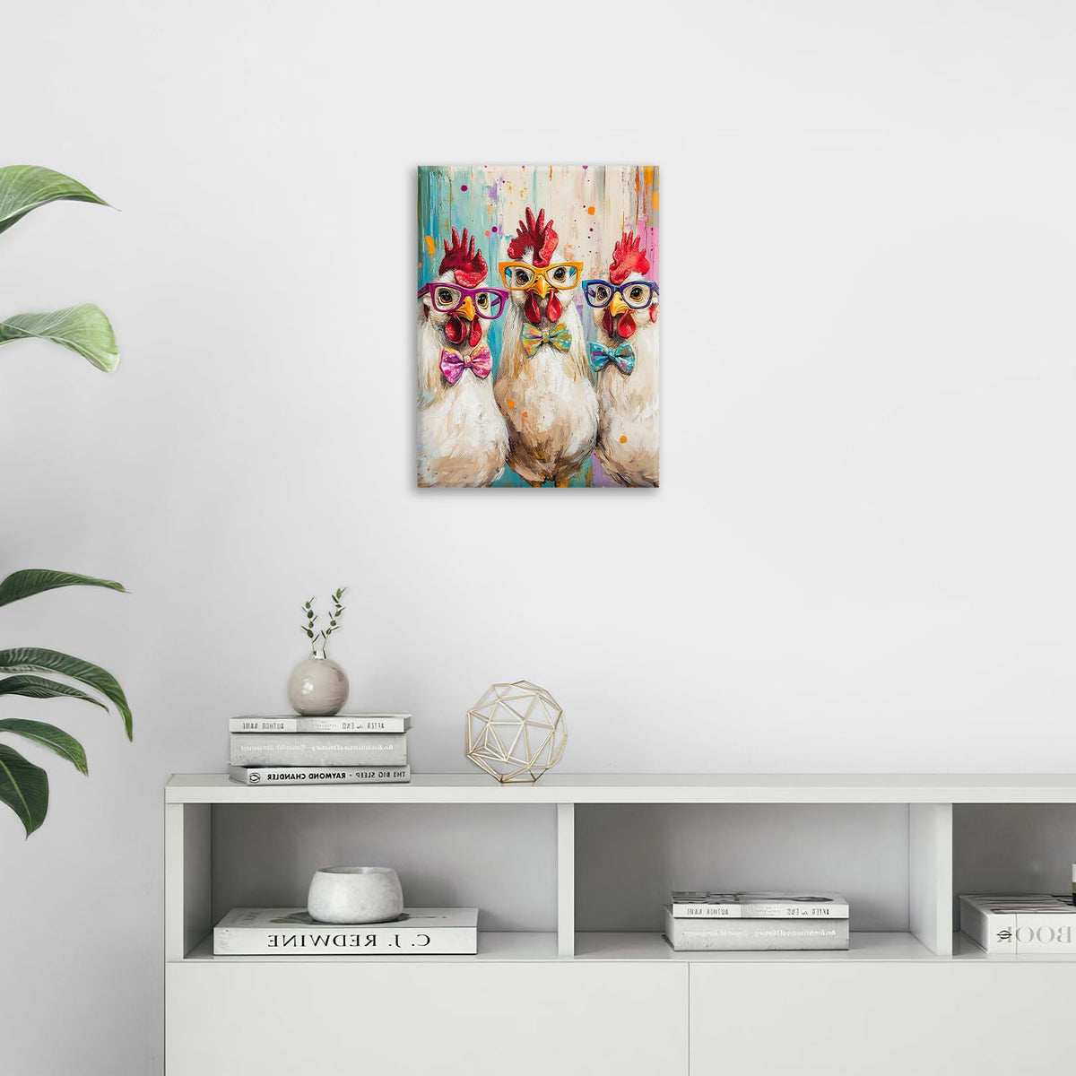 Rooster Wall Art (16"L x 12"W / Funny Rooster)