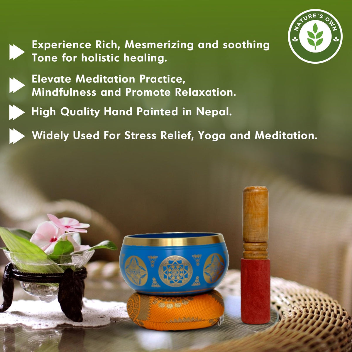 Tibetan Singing Bowl Set (Blue)