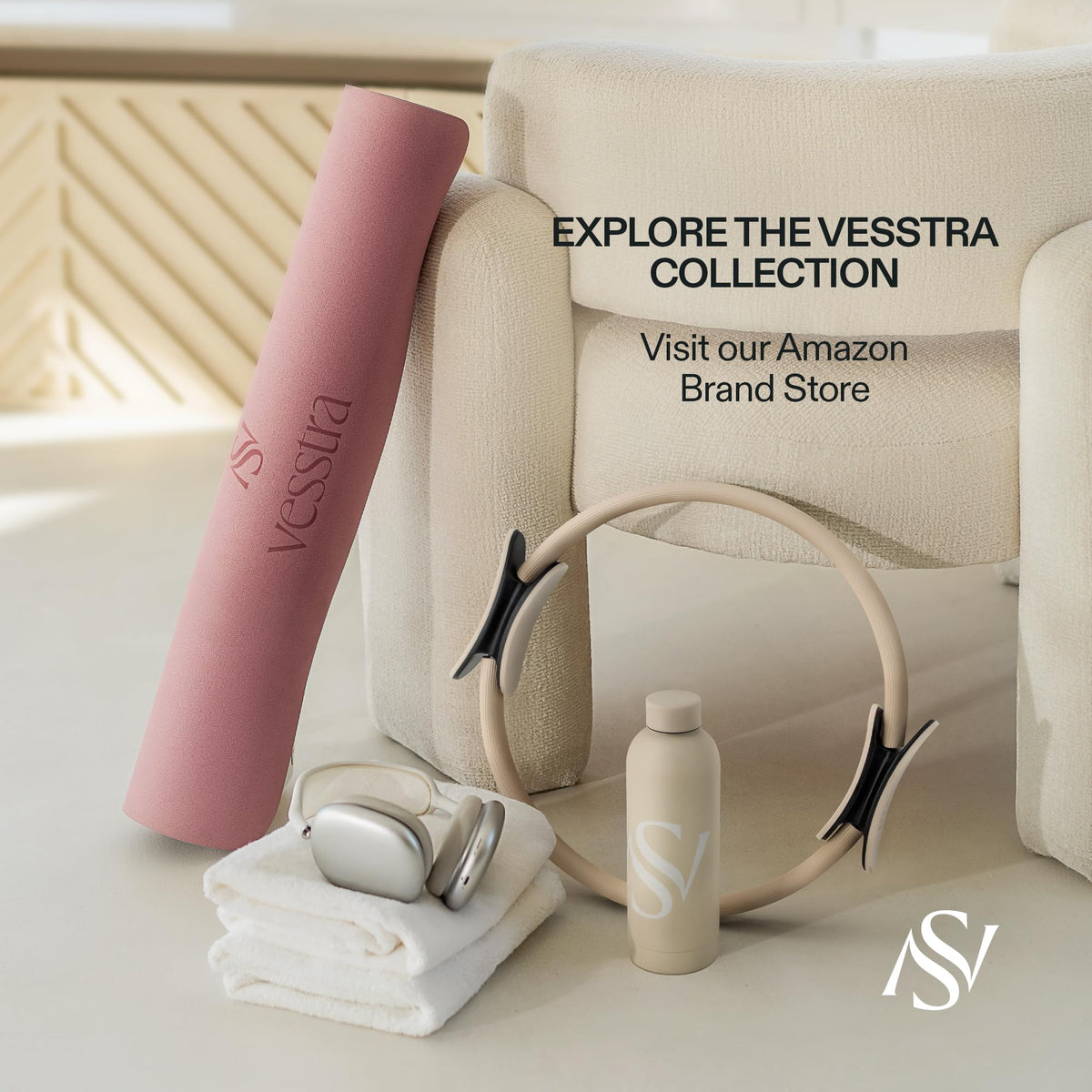 Premium Yoga Mat (Dusty Rose)