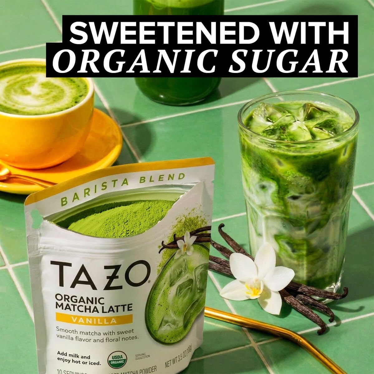 Organic Vanilla Matcha Latte (3.5 Ounce (Pack of 9))