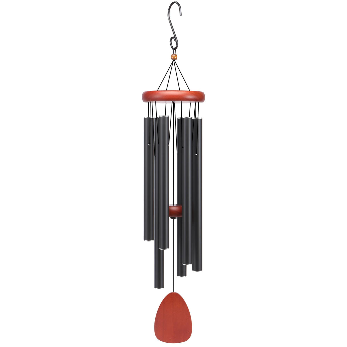 Classic Black Wind Chimes for Outside Soothing Melodic Wind Chime 37" to Create a Zen Atmosphere. Sympathy (Black 37'')