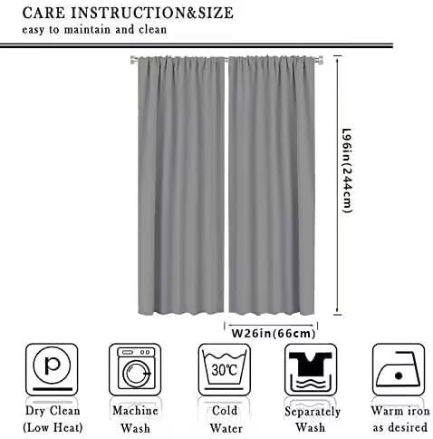 Japanese Zen Culture Blackout Curtains for Bedroom (26"W x 96"L (Pack of 2) / Style-1)