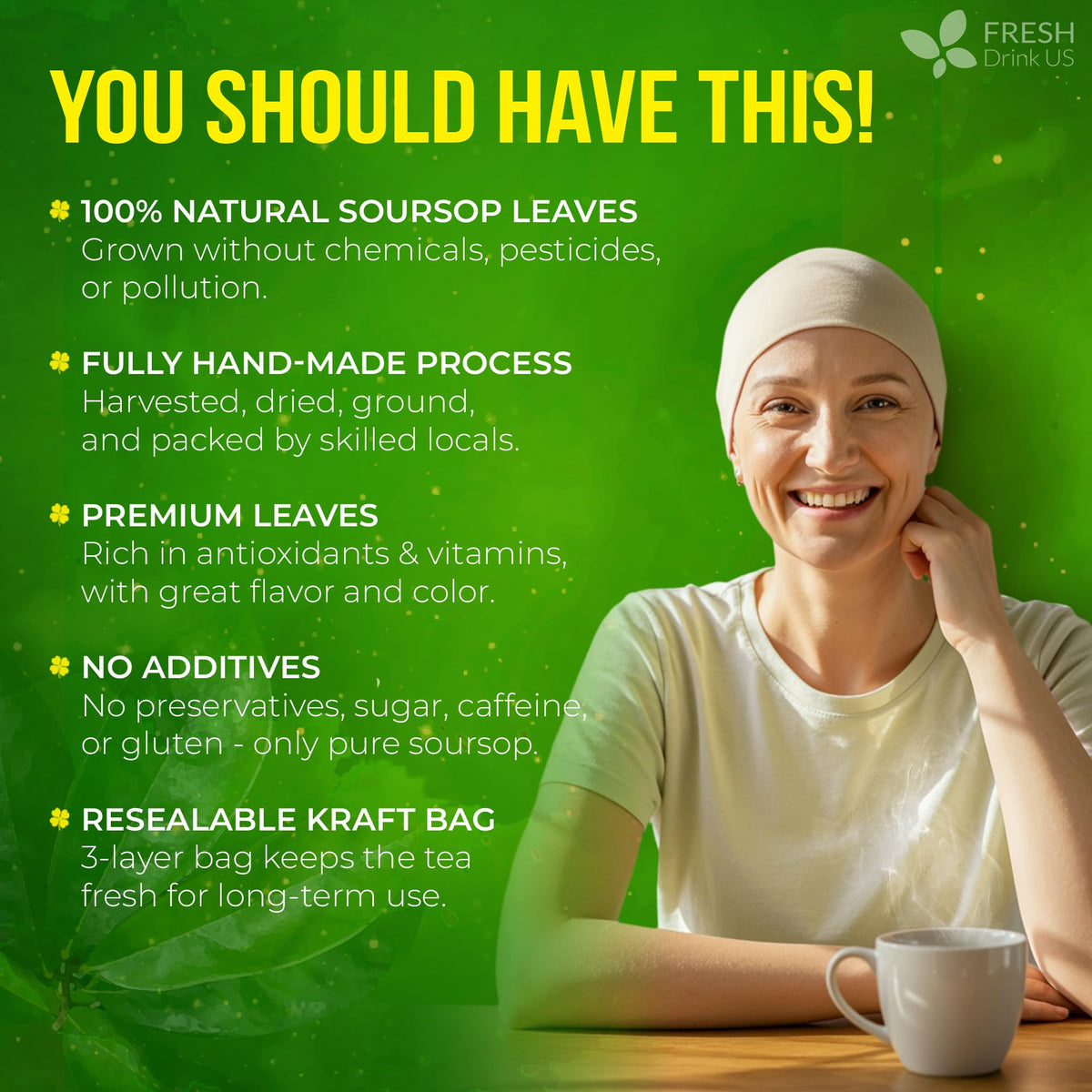 Premium Soursop Tea (55 Count)
