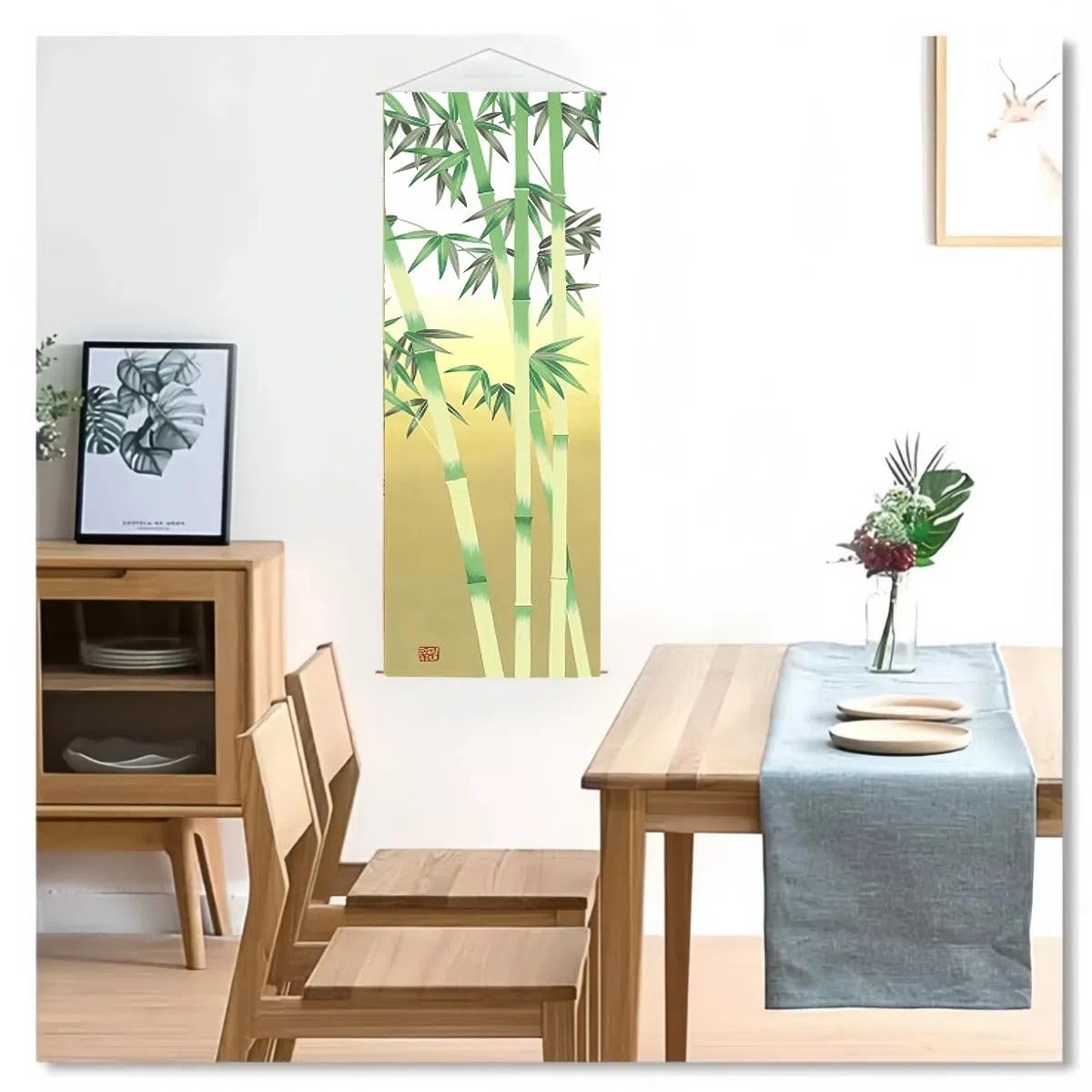 Japanese Hanging Scroll Wall Art Vertical Tapestry (Bamboo)